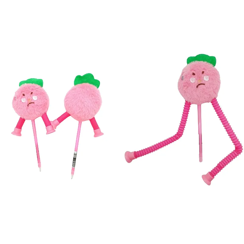 PINK  STRETCHABLE POMPOM PEN